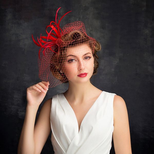 2018 european and american feather net gauze mask hat kearon fashion wedding dress cap red female flower head wear
2018 european and american feather net gauze mask hat kearon fashion wedding dress cap red female flower head wear