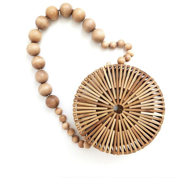 wood bead shoulder bag portable woven circular hollow out round bamboo crossbody totes vintage summer beach basket clutch
wood bead shoulder bag portable woven circular hollow out round bamboo crossbody totes vintage summer beach basket clutch