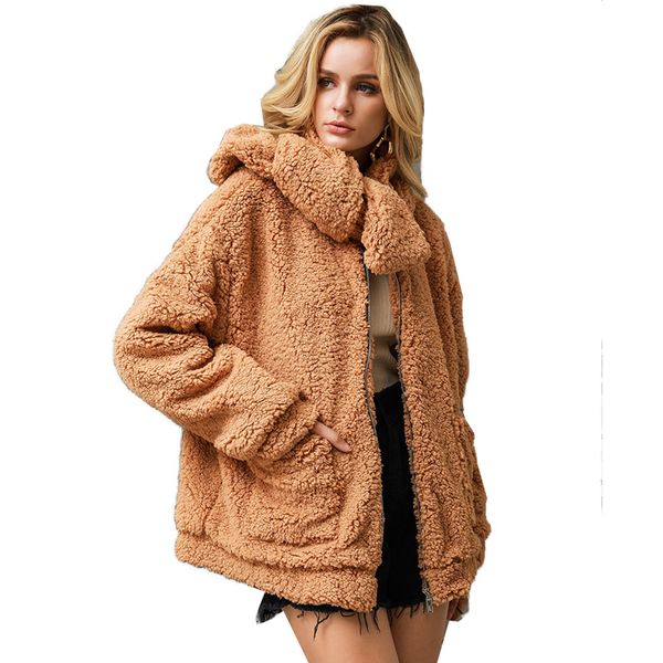 faux fur coat women 2019 autumn winter warm thick soft zipper jacket pocket female bear teddy coat overcoat outerwear, Black
faux fur coat women 2019 autumn winter warm thick soft zipper jacket pocket female bear teddy coat overcoat outerwear, Black
