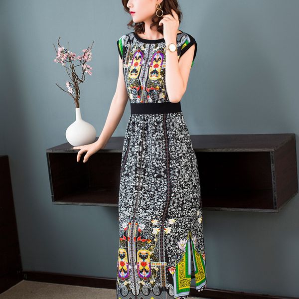 medium and long print dress new style slim dress women vestido plus size fit and flare o-neck autumn, Black;gray
medium and long print dress new style slim dress women vestido plus size fit and flare o-neck autumn, Black;gray