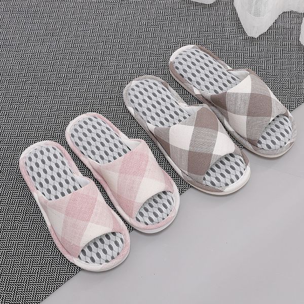 plaid linen slippers new seasonal slippers male and female couple indoor cotton linen home floor indoor shoes, Black
plaid linen slippers new seasonal slippers male and female couple indoor cotton linen home floor indoor shoes, Black