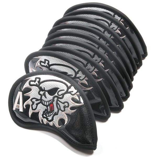 9pcs iron headcover club head cover iron head covers pu leather golf head cover