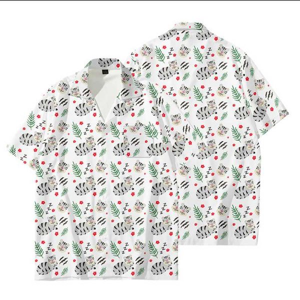 men's casual shirts short sleeved hawaiian beach vacation blouses for men and women floral lovers, White;black
men's casual shirts short sleeved hawaiian beach vacation blouses for men and women floral lovers, White;black