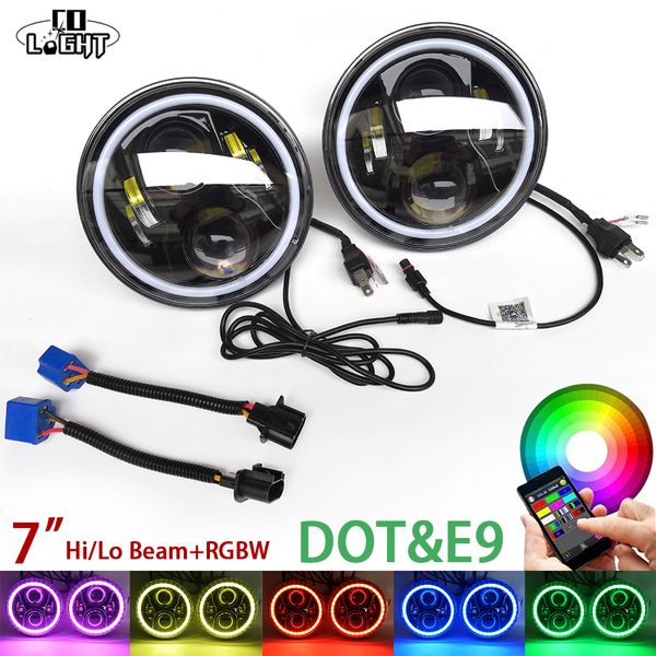 2pcs 7 inch rgb led car headlight angelic eyes round high low for jeep wrangler jk lada niva 50w daytime running lights
2pcs 7 inch rgb led car headlight angelic eyes round high low for jeep wrangler jk lada niva 50w daytime running lights