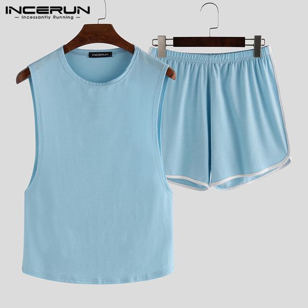 incerun summer men pajamas sets casual fashion sleeveless o neck tank shorts homewear solid color sleepwear sets s-5xl, Black;brown
incerun summer men pajamas sets casual fashion sleeveless o neck tank shorts homewear solid color sleepwear sets s-5xl, Black;brown