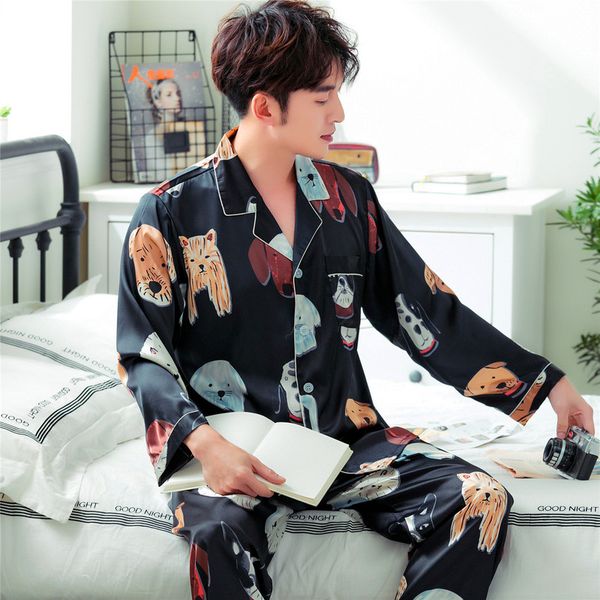new pajamas men satin silk sleepwear male print full sleeve and shorts pajama sets men summer nightwear pyjama, Black;brown
new pajamas men satin silk sleepwear male print full sleeve and shorts pajama sets men summer nightwear pyjama, Black;brown