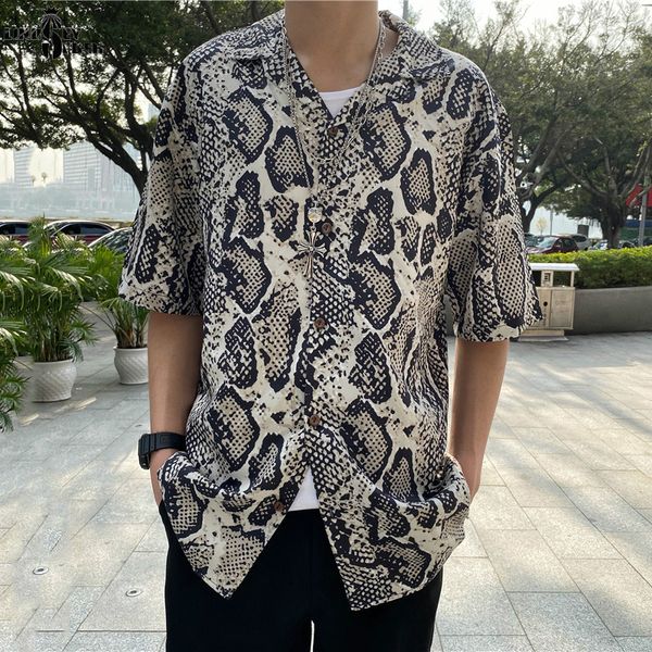 men's casual shirts lindsey seader snake skin printed colorful men linen short sleeve shirt summer floral loose baggy holiday tee, White;black
men's casual shirts lindsey seader snake skin printed colorful men linen short sleeve shirt summer floral loose baggy holiday tee, White;black