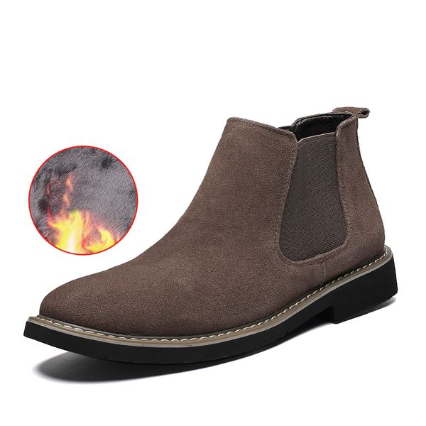 new men chelsea boots ankle boots fashion men's male brand leather quality slip ons motorcycle man warm 0013, Black
new men chelsea boots ankle boots fashion men's male brand leather quality slip ons motorcycle man warm 0013, Black