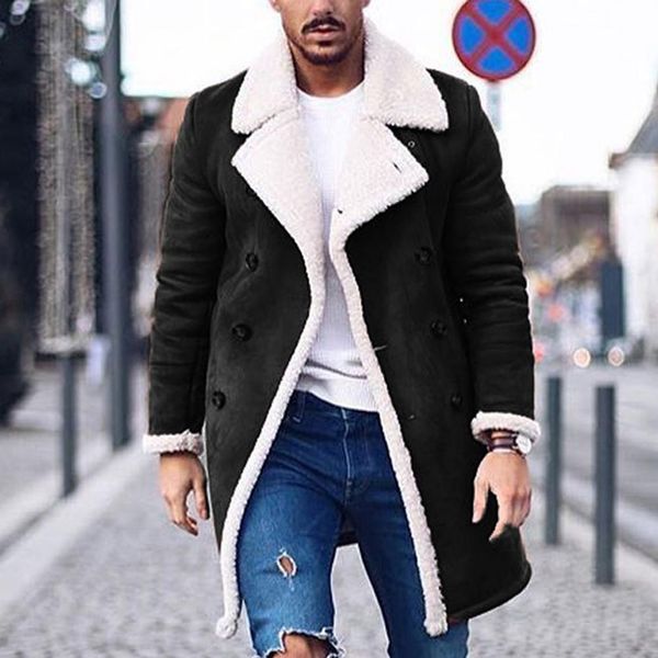 men wool coat winter faux fur collar winter coat warm long male trench fashion vintage long jacket for men, Tan;black
men wool coat winter faux fur collar winter coat warm long male trench fashion vintage long jacket for men, Tan;black