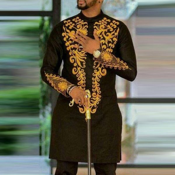stand collar color block men's dashiki african luxury golden printed africa black long sleeve riche long shirts for dashiki, White;black
stand collar color block men's dashiki african luxury golden printed africa black long sleeve riche long shirts for dashiki, White;black