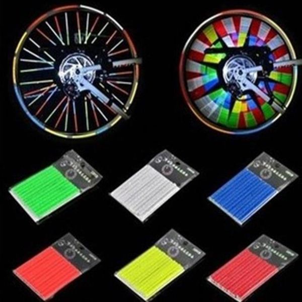 1bag colorful reflective strips bicycle mountain bike wheel spoke ring warning bar
1bag colorful reflective strips bicycle mountain bike wheel spoke ring warning bar