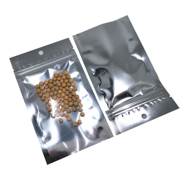 100pcs silver clear mylar foil pouches resealable zipper bag candy jewelry packing open heat seal plastic bag hang hole
100pcs silver clear mylar foil pouches resealable zipper bag candy jewelry packing open heat seal plastic bag hang hole