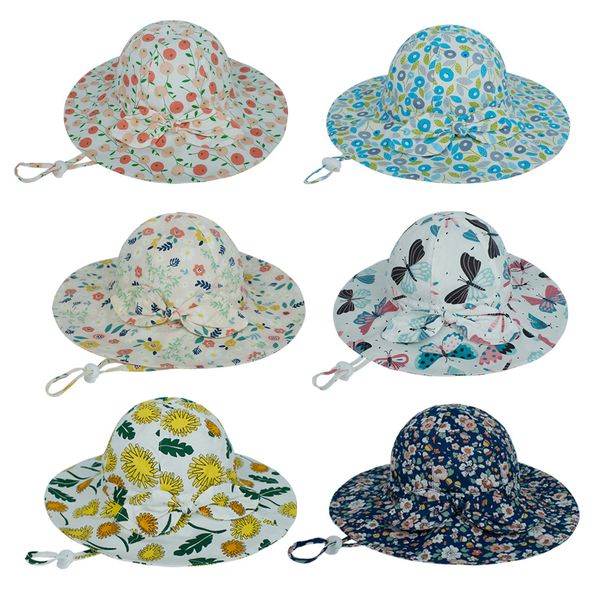 children girls floral visor hat kids adjustable wide brim hats flower printing bowknot fisherman caps outdoor beach cap, Yellow
children girls floral visor hat kids adjustable wide brim hats flower printing bowknot fisherman caps outdoor beach cap, Yellow