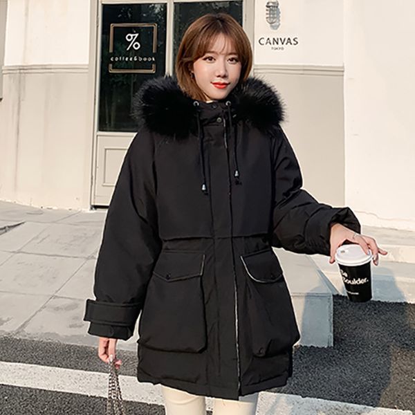 2020 women winter cotton warm coat jacket slim long coats womens fur hooded jackets parkas mujer overcoat, Black
2020 women winter cotton warm coat jacket slim long coats womens fur hooded jackets parkas mujer overcoat, Black