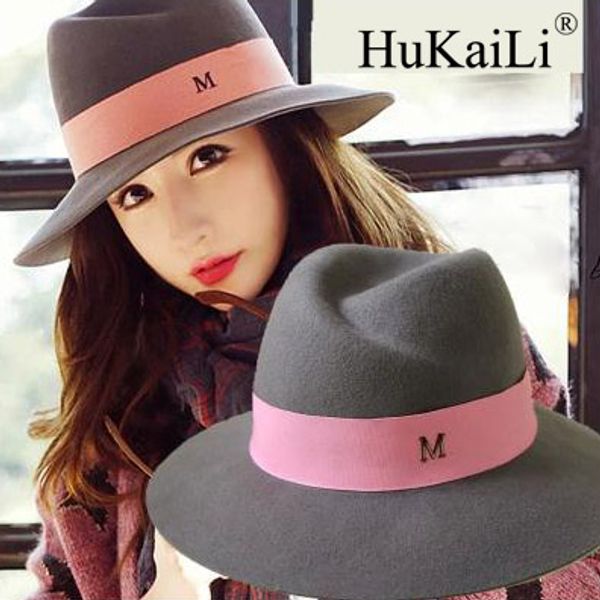 large brim fedoras pure woolen sun-shading female hat fashion jazz hat summer, Blue;gray
large brim fedoras pure woolen sun-shading female hat fashion jazz hat summer, Blue;gray
