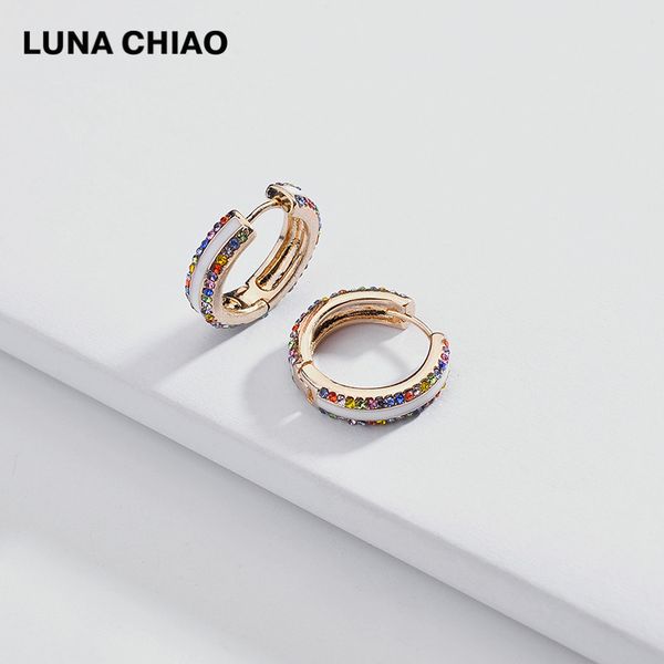 chiao fashion jewelry cooper alloy mini hoop earring rainbow crystals small earrings hoops for women, Golden;silver
chiao fashion jewelry cooper alloy mini hoop earring rainbow crystals small earrings hoops for women, Golden;silver