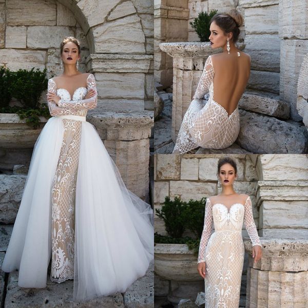 overskirt wedding dresses with detachable train lace appliqued backless beach mermaid wedding dress long sleeve country style bridal gowns, White
overskirt wedding dresses with detachable train lace appliqued backless beach mermaid wedding dress long sleeve country style bridal gowns, White