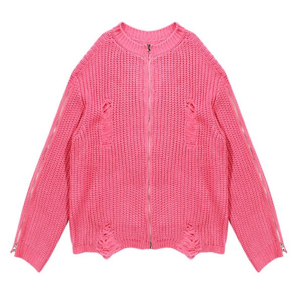 deat 2019 new spring fashion women clothing round neck full sleeves zipers broken knits open stitch cardigan wd44611, Tan;black
deat 2019 new spring fashion women clothing round neck full sleeves zipers broken knits open stitch cardigan wd44611, Tan;black