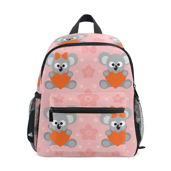 2019 new girl fashion school bag pink bear print pattern alaza women's casual backpack teenagers school bags girls bags