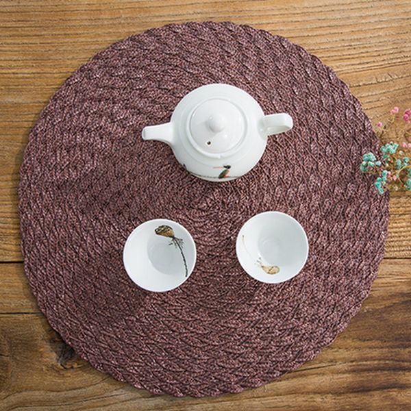 handmade solid non-slip eco-friendly table mat 5 colors pp round woven placemat plastic western food insulation padmat dh0850
handmade solid non-slip eco-friendly table mat 5 colors pp round woven placemat plastic western food insulation padmat dh0850