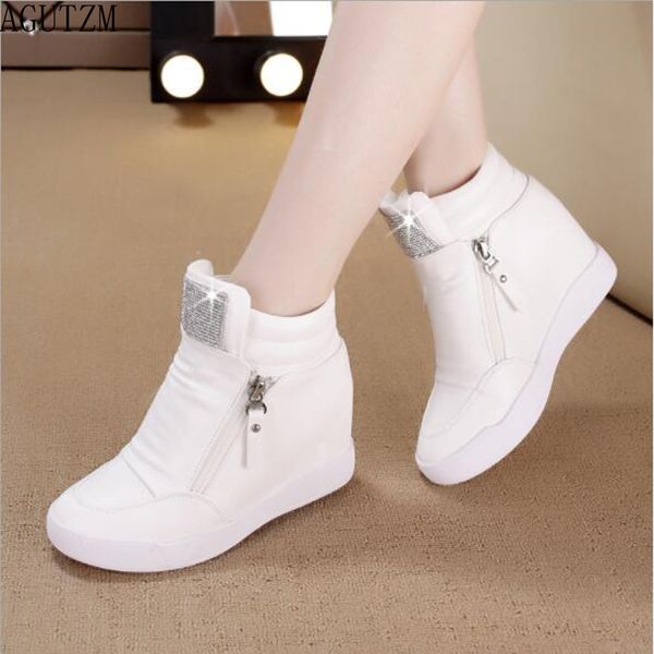 brand autumn winter platform wedge heel boots women shoes with increased platform sole female fashion casual zip botas v561, Black
brand autumn winter platform wedge heel boots women shoes with increased platform sole female fashion casual zip botas v561, Black