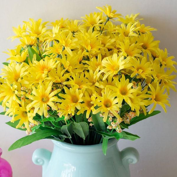 flowers home decoration 1 bunch 18 head daisy flowers fake artificial flower wedding home decoration bouquet flores gift box
flowers home decoration 1 bunch 18 head daisy flowers fake artificial flower wedding home decoration bouquet flores gift box