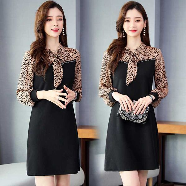 casual dresses spot film spring chiffon stitching long sleeve with lace collar loose in a thin dress, Black;gray
casual dresses spot film spring chiffon stitching long sleeve with lace collar loose in a thin dress, Black;gray