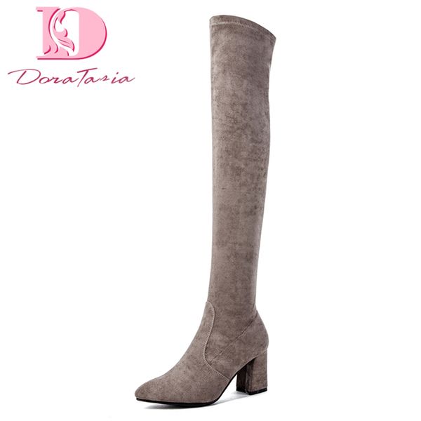 doratasia large size 32-43 women's shoes woman popular high heels over knee boots autumn winter fashion shoes, Black
doratasia large size 32-43 women's shoes woman popular high heels over knee boots autumn winter fashion shoes, Black