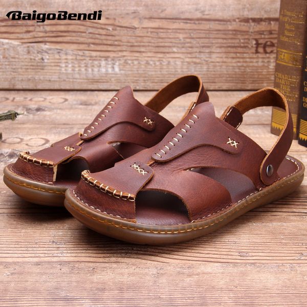 recommend full grain leather close toe men slides tpr outsole man slippers new design sandals casual shoes, Black
recommend full grain leather close toe men slides tpr outsole man slippers new design sandals casual shoes, Black
