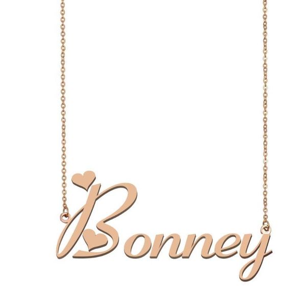 bonney name necklace, custom name necklace for women girls friends birthday wedding christmas mother days gift, Silver