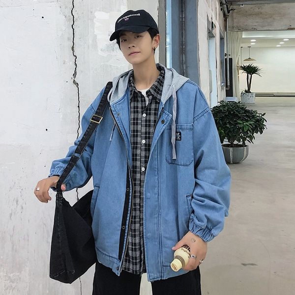 autumn new denim jacket men fashion washed solid color casual hooded denim jacket man streetwear hip hop loose bomber, Black;brown
autumn new denim jacket men fashion washed solid color casual hooded denim jacket man streetwear hip hop loose bomber, Black;brown