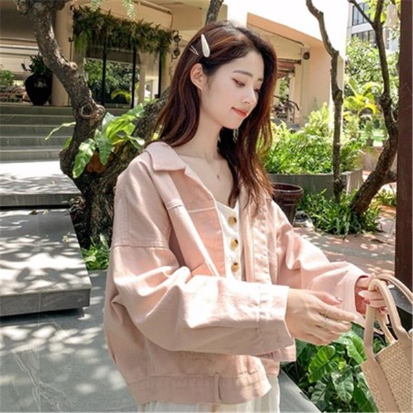 loose boyfriend pink denim jacket women female long sleeve inelastic jean jacket autumn loose jackets for women jackets t318, Black;brown
loose boyfriend pink denim jacket women female long sleeve inelastic jean jacket autumn loose jackets for women jackets t318, Black;brown