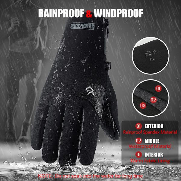 outdoor winter warm gloves men women rainproof gloves windproof sports thermal with warm lining, Black
outdoor winter warm gloves men women rainproof gloves windproof sports thermal with warm lining, Black