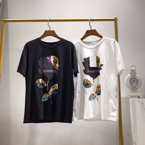 2020 men's & women's t-shirt womens casual shirts with starry sky rose print fashion men breathable tshirt black and white size s, White;black
2020 men's & women's t-shirt womens casual shirts with starry sky rose print fashion men breathable tshirt black and white size s, White;black