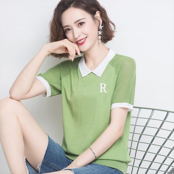 new summer 2020 short-sleeved ice silk knitwear leading doll collar t-shirt new summer 2020 women's short-sleeved ice silk knitwear wom, White
new summer 2020 short-sleeved ice silk knitwear leading doll collar t-shirt new summer 2020 women's short-sleeved ice silk knitwear wom, White
