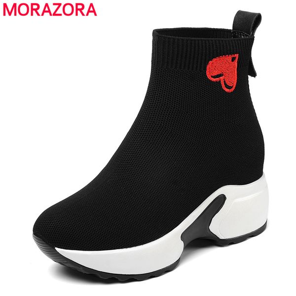 morazora 2020 platform boots women embroider heart-shaped elastic boots flat ankle ladies autumn winter, Black
morazora 2020 platform boots women embroider heart-shaped elastic boots flat ankle ladies autumn winter, Black