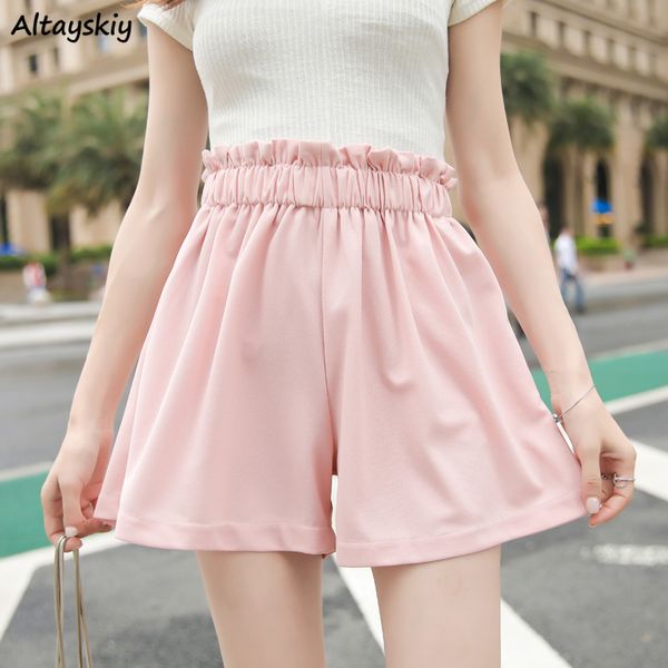 women's shorts womens summer chiffon high waist loose ruffles preppy style casual home sweet girls female pink blue gray black cute, White;black
women's shorts womens summer chiffon high waist loose ruffles preppy style casual home sweet girls female pink blue gray black cute, White;black