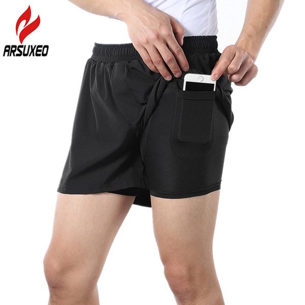 arsuxeo 2 in 1 men running shorts with phone pocket breathable quick dry polyester marathon shorts gym fitness sports, Black;blue
arsuxeo 2 in 1 men running shorts with phone pocket breathable quick dry polyester marathon shorts gym fitness sports, Black;blue