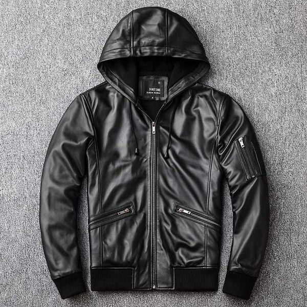 tcyeek streetwear 100% natural genuine leather jacket men autumn spring clothes 2020 moto biker real sheepskin coat hood jackets, Black
tcyeek streetwear 100% natural genuine leather jacket men autumn spring clothes 2020 moto biker real sheepskin coat hood jackets, Black