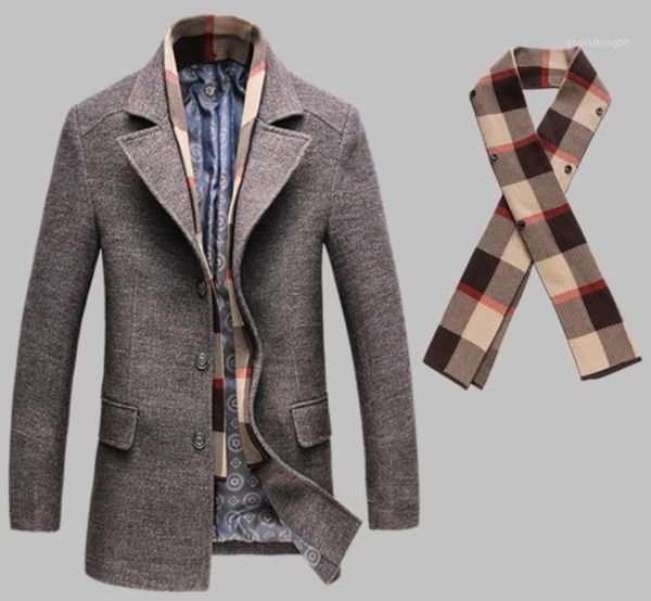 single breasted designer windbreaker wool coats casual detachable scarf males clothing mens winter blends panelled fashion slim, Black
single breasted designer windbreaker wool coats casual detachable scarf males clothing mens winter blends panelled fashion slim, Black