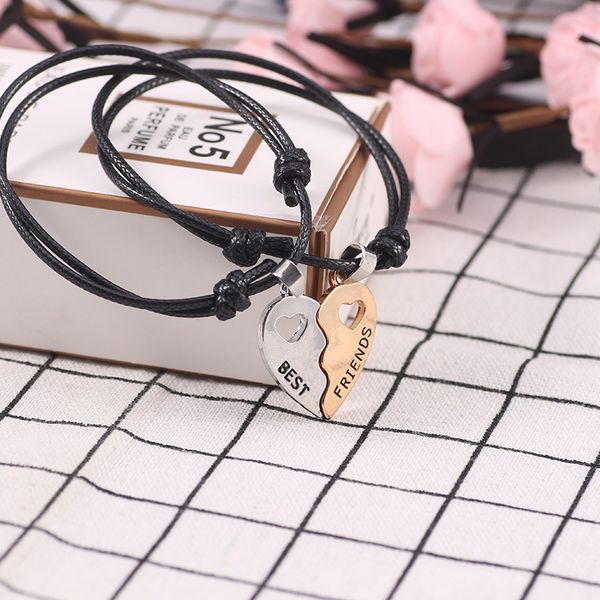 2019 new charm 2 pcs/set friends bracelets for women girls hollow out heart shape pendant bangles bff forever jewelry gifts, Golden;silver
2019 new charm 2 pcs/set friends bracelets for women girls hollow out heart shape pendant bangles bff forever jewelry gifts, Golden;silver