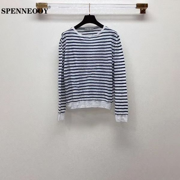 spenneooy designer custom runway autumn women cashmere knitting pullovers ladies casual long sleeve striped cotton linen sweater, White;black
spenneooy designer custom runway autumn women cashmere knitting pullovers ladies casual long sleeve striped cotton linen sweater, White;black