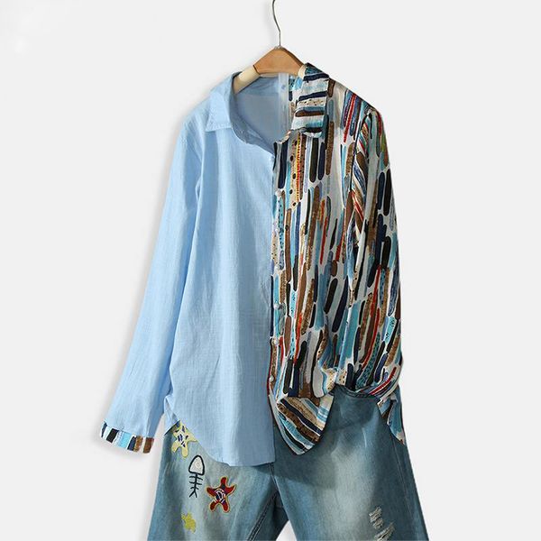 vintage printed blouse women's button shirts 2020 casual long sleeve female patchwork tunic plus size lapel, White
vintage printed blouse women's button shirts 2020 casual long sleeve female patchwork tunic plus size lapel, White