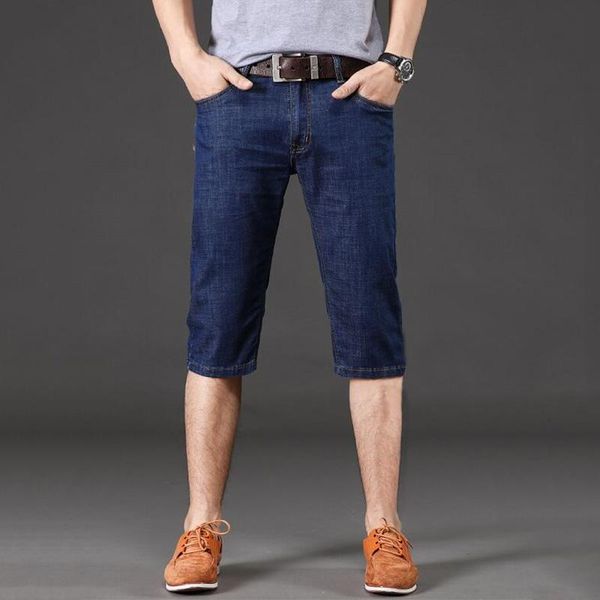 men's 2019 thin summer jeans shorts male 5 five casual pants man loose elastic cropped trousers he22, Blue
men's 2019 thin summer jeans shorts male 5 five casual pants man loose elastic cropped trousers he22, Blue