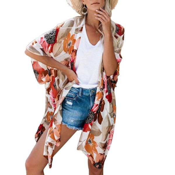 women chiffon blouses sun moon floral print loose cardigan kimono shawl cover shirt female blouse 2020, White;black
women chiffon blouses sun moon floral print loose cardigan kimono shawl cover shirt female blouse 2020, White;black
