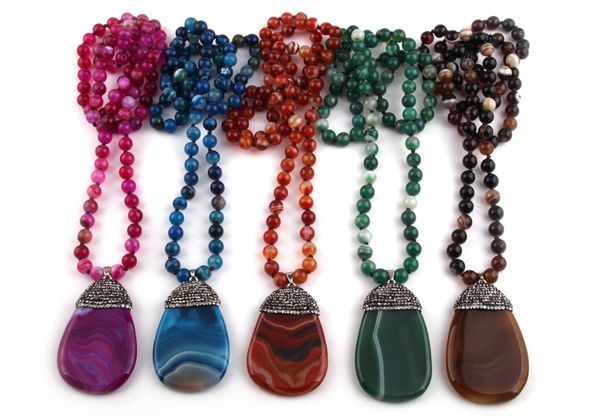 fashion bohemian tribal jewelry blue stripe stone knotted crystal pave stones droplets necklaces women ethnic necklace, Silver
fashion bohemian tribal jewelry blue stripe stone knotted crystal pave stones droplets necklaces women ethnic necklace, Silver