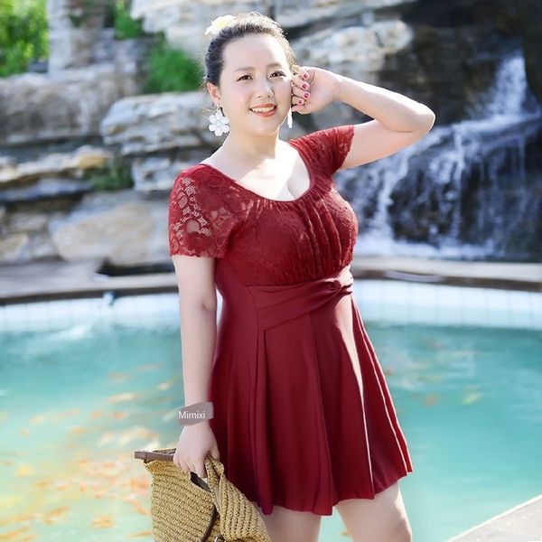 spring plus size dress swimsuit female fat mm one-piece skirt type belly covering 200 jin thin lady conservative swimsuit, Black
spring plus size dress swimsuit female fat mm one-piece skirt type belly covering 200 jin thin lady conservative swimsuit, Black