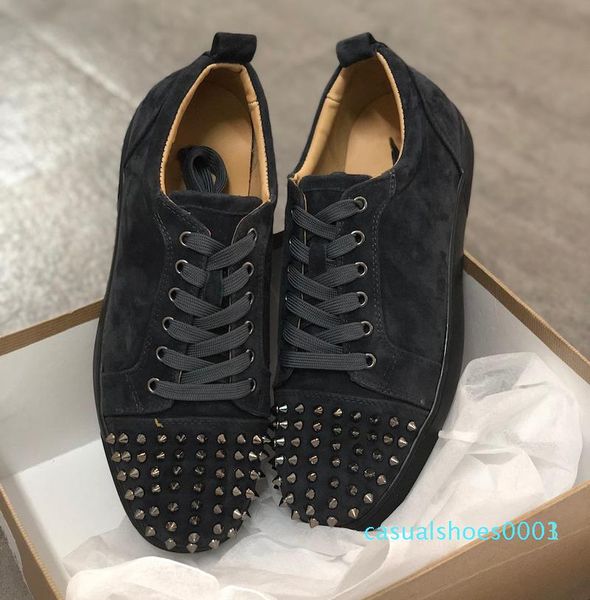red bottom sneakers junior spikes veau velours squale sneakers new blue men trainers genuine leather party shoes wedding shoe c03, Black
red bottom sneakers junior spikes veau velours squale sneakers new blue men trainers genuine leather party shoes wedding shoe c03, Black