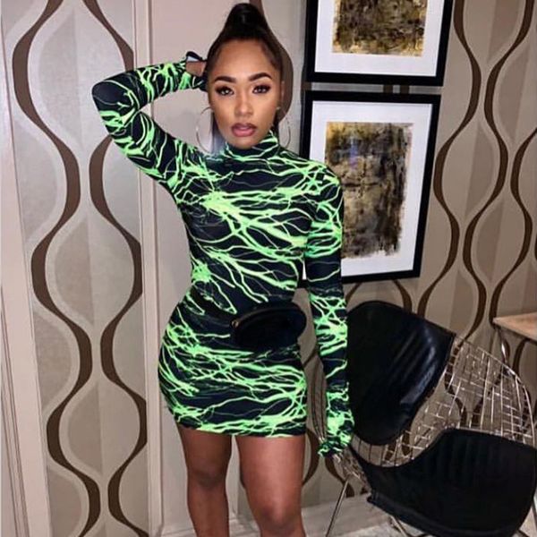 simenual fashion 2019 women bodycon dresses long sleeve autumn printed party clubwear skinny mini dress with gloves new, Black;gray
simenual fashion 2019 women bodycon dresses long sleeve autumn printed party clubwear skinny mini dress with gloves new, Black;gray