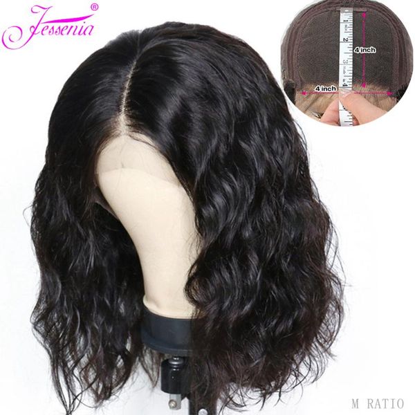 jessenia 4x4 water wave short hair bob wig brazilian human hair lace closure wig remy with natural hairline 8-16 inches, Black;brown
jessenia 4x4 water wave short hair bob wig brazilian human hair lace closure wig remy with natural hairline 8-16 inches, Black;brown